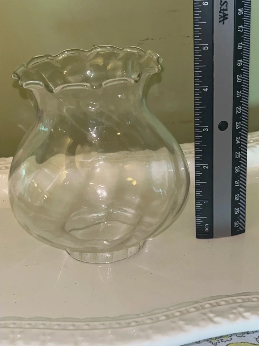 Princess House Heritage Crystal candle hurricane replacement globe